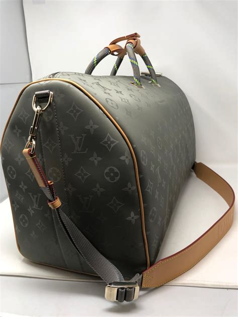 louis vuitton keepall bandouliere monogram titanium 50 grey|louis vuitton keepall bandouliere monogram.